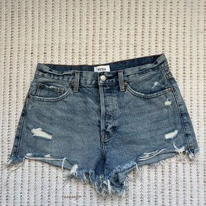 Pistola Distressed Denim Shorts Size 28 Medium Wash